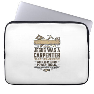 Jesus Carpenter Woodworker Apprentice Vintage Shir Laptop Sleeve