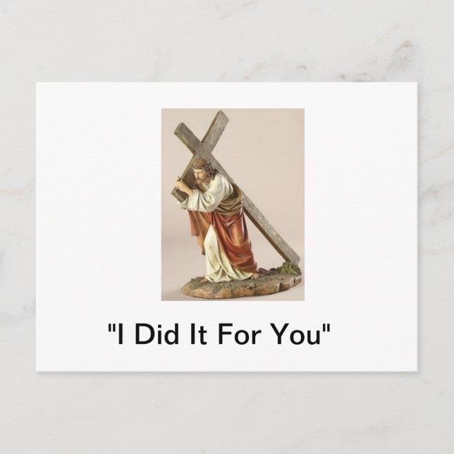 "Jesus Carries The Cross" Postcard (Front)