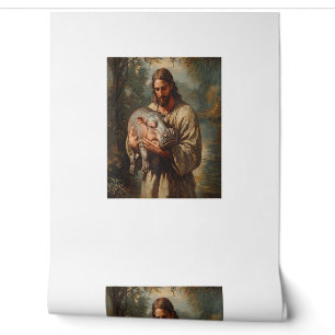Jesus carry Moo-Deng Jesus Loves Moo Deng Baby Pyg Wallpaper