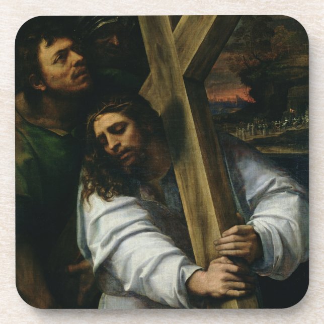 Jesus Carrying the Cross, c.1535 (oil on panel) Coaster (Front)