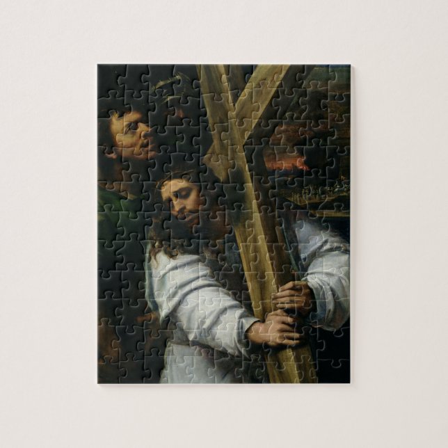 Jesus Carrying the Cross, c.1535 (oil on panel) Jigsaw Puzzle (Vertical)