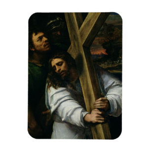 Jesus Carrying the Cross, c.1535 (oil on panel) Magnet