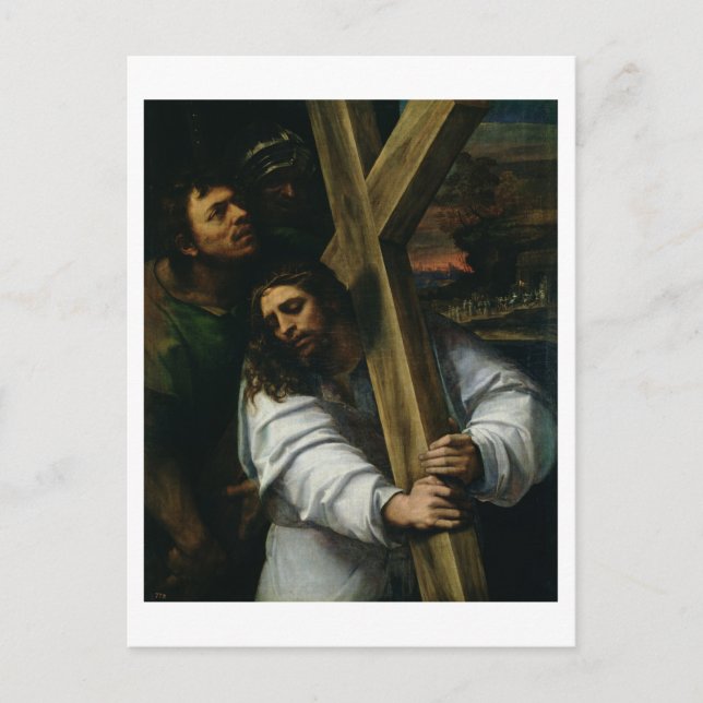 Jesus Carrying the Cross, c.1535 (oil on panel) Postcard (Front)