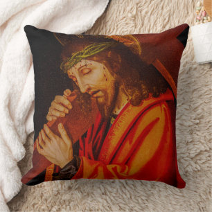 Jesus carrying the cross pillow