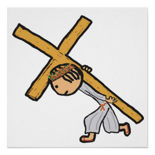 Jesus Carrying The Cross Poster