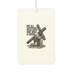Jesus Carrying the Cross Vintage Christian Car Air Freshener