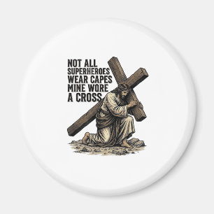 Jesus Carrying the Cross Vintage Christian Magnet