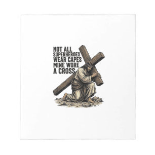 Jesus Carrying the Cross Vintage Christian Notepad