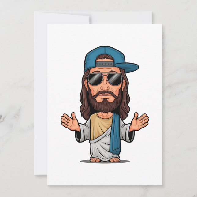 Jesus cartoon swag  holiday card (Front)