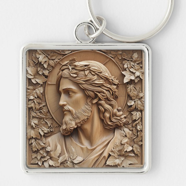 Jesus Carving Keychain (Front)