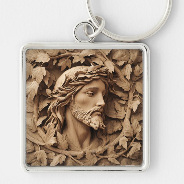 Jesus Carving Keychain (Front)