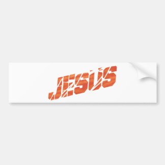 Jesus cassé Orange. Bumper Sticker