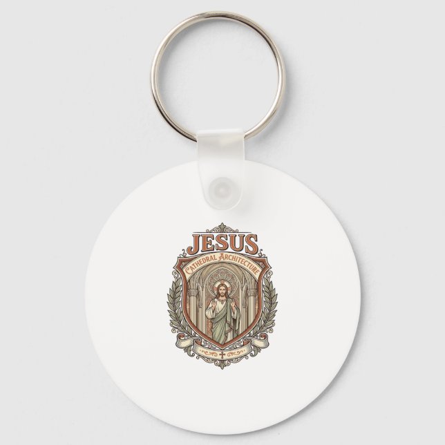 Jesus Cathedral Architecture Jesus Cathedral Archi Key Ring (Front)