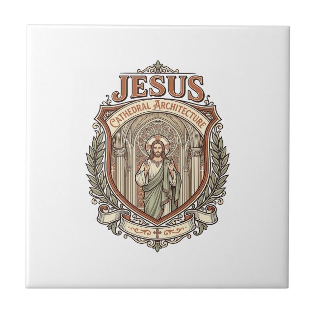 Jesus Cathedral Architecture Jesus Cathedral Archi Tile (Front)