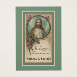 Jesus Catholic Funeral Sympathy Prayer Holy Card