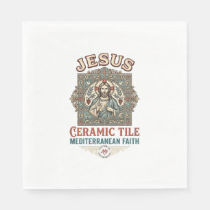Jesus Ceramic Tile Mediterranean Faith Jesus Ceram Napkin