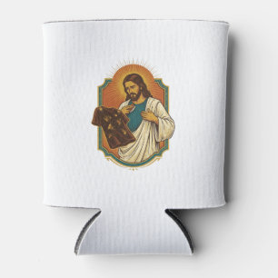 Jesus Chalk Covered Black Gym Clothes Mess Workout Can Cooler