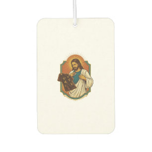 Jesus Chalk Covered Black Gym Clothes Mess Workout Car Air Freshener