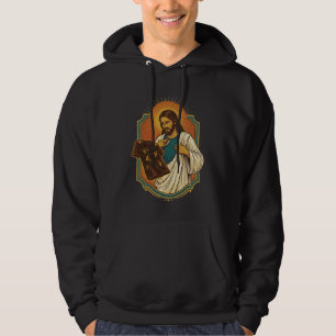Jesus Chalk Covered Black Gym Clothes Mess Workout Hoodie
