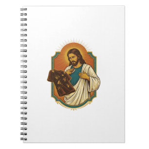 Jesus Chalk Covered Black Gym Clothes Mess Workout Notebook