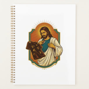 Jesus Chalk Covered Black Gym Clothes Mess Workout Planner