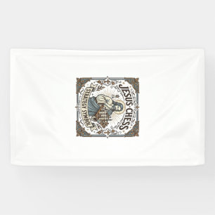 Jesus Chess Strategy Symbol Jesus Chess Strategy C Banner
