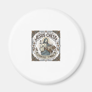 Jesus Chess Strategy Symbol Jesus Chess Strategy C Magnet