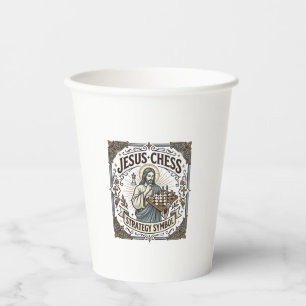Jesus Chess Strategy Symbol Jesus Chess Strategy C Paper Cups