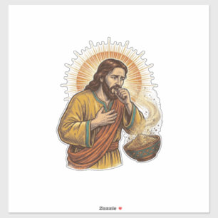Jesus Choking Dry Tortilla Chip Crumb Food Humor_1