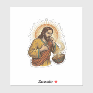 Jesus Choking Dry Tortilla Chip Crumb Food Humor_1