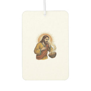 Jesus Choking Dry Tortilla Chip Crumb Food Humor_1 Car Air Freshener