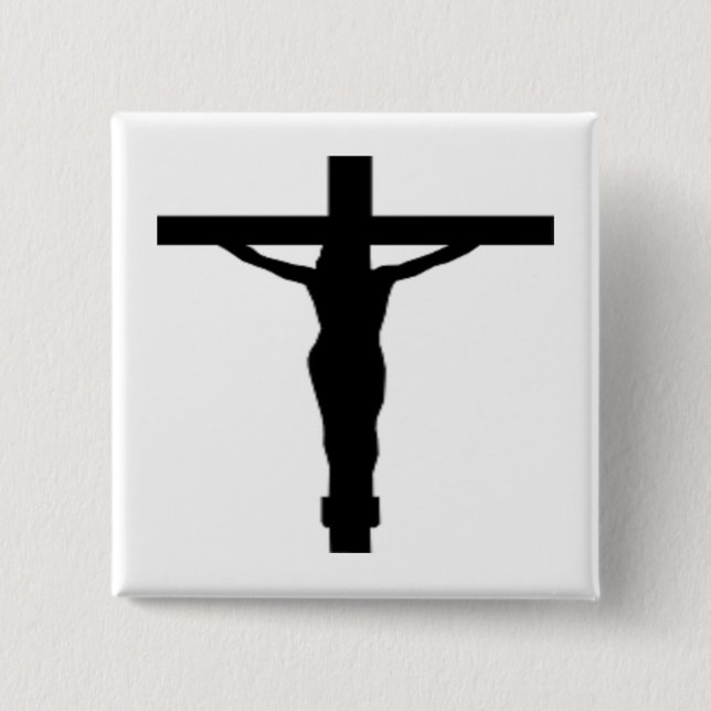 JESUS CHRIST 15 CM SQUARE BADGE (Front)