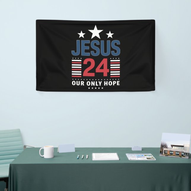 Jesus Christ 2024 President USA Election Political Banner (Tradeshow)