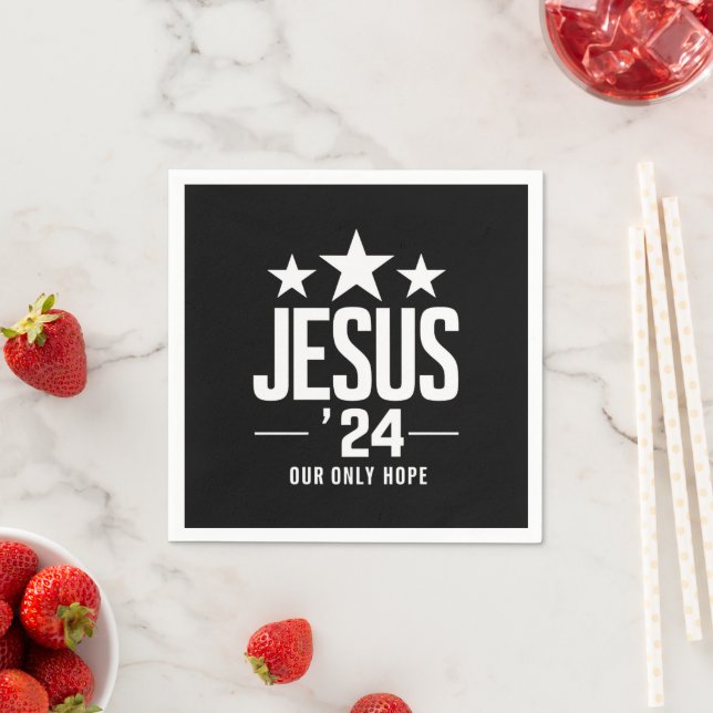 Jesus Christ 2024 President USA Election Political Napkin (Insitu)