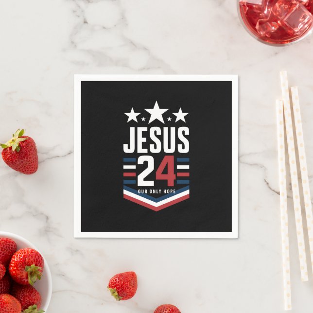 Jesus Christ 2024 President USA Election Political Napkin (Insitu)