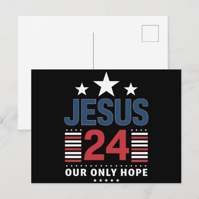 Jesus Christ 2024 President USA Election Political Postcard (Front/Back)
