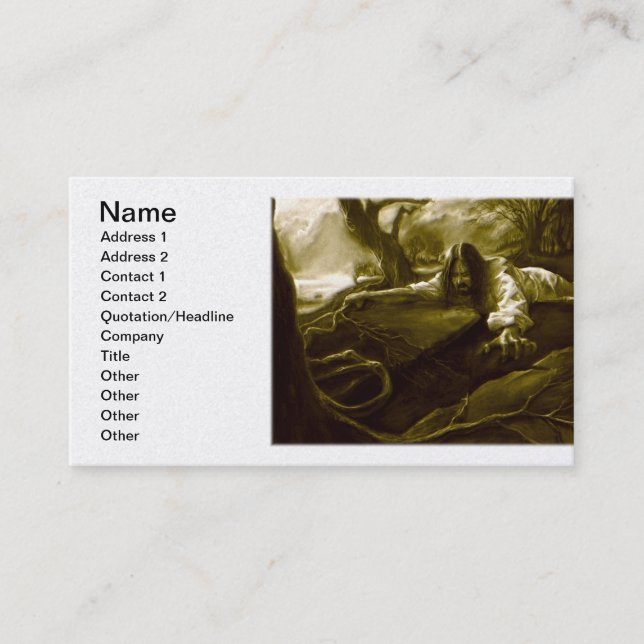 Jesus Christ Agony in the Garden of Gethsemane Business Card (Front)