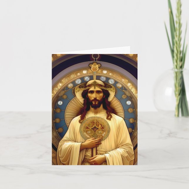 Jesus Christ - AI - Art Nouveau - C Card (Front)