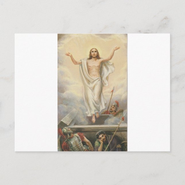 Jesus Christ Among Clouds Postcard (Front)