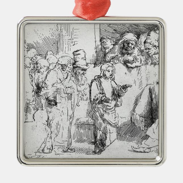 Jesus Christ among the Doctors Metal Tree Decoration (Front)