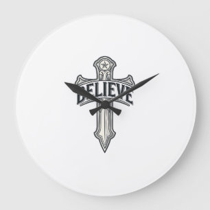 Jesus Christ Anchor of My Soul Christian Shirt Large Clock