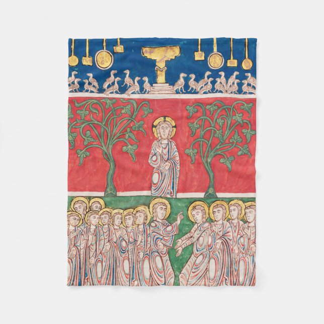 Jesus Christ and 12 Apostles Fleece Blanket (Front)