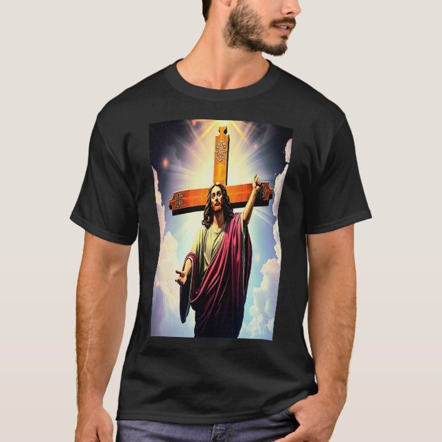 Jesus Christ and the cross Tshirt  (Front)
