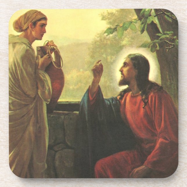 Jesus Christ and the Good Samaritan at the Well Coaster (Front)