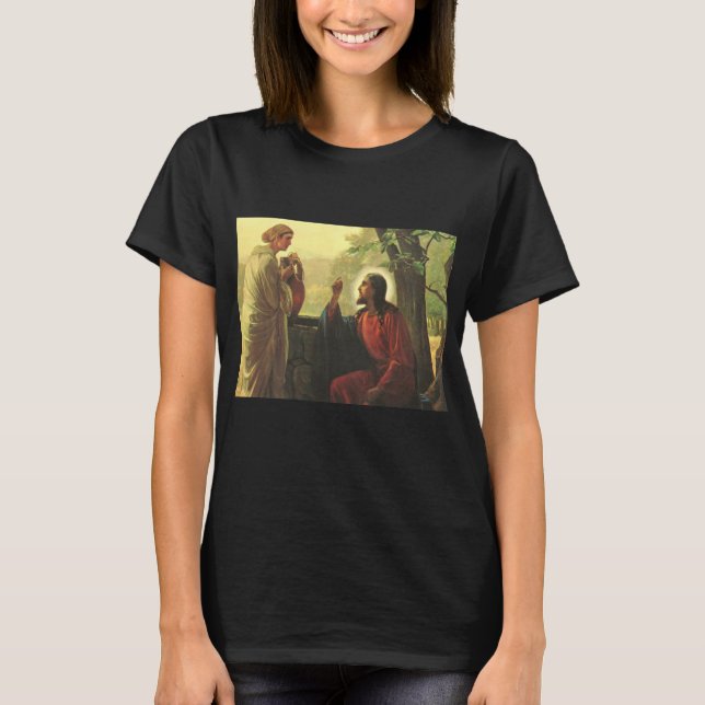 Jesus Christ and the Good Samaritan at the Well T-Shirt (Front)