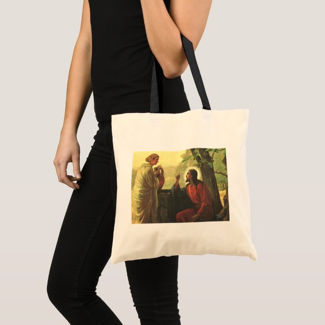 Jesus Christ and the Good Samaritan at the Well Tote Bag (Front (Product))