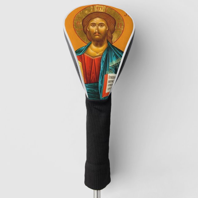 Jesus Christ and the Gospels Orthodox Icon Golf Head Cover (Front)