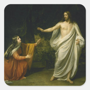 Jesus Christ Appearance bible Magdalene Resurrecti Square Sticker