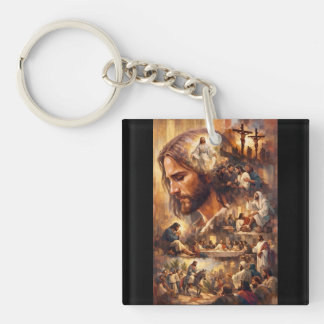 Jesus Christ Art T-Shirt | Inspirational Christian Key Ring