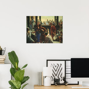 Jesus Christ at Wedding of Cana, Water into Wine Poster